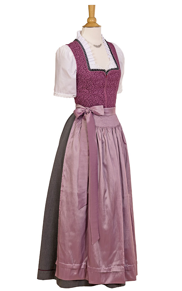Blusendirndl Riegsee /E beere/grau, ohne Schürze