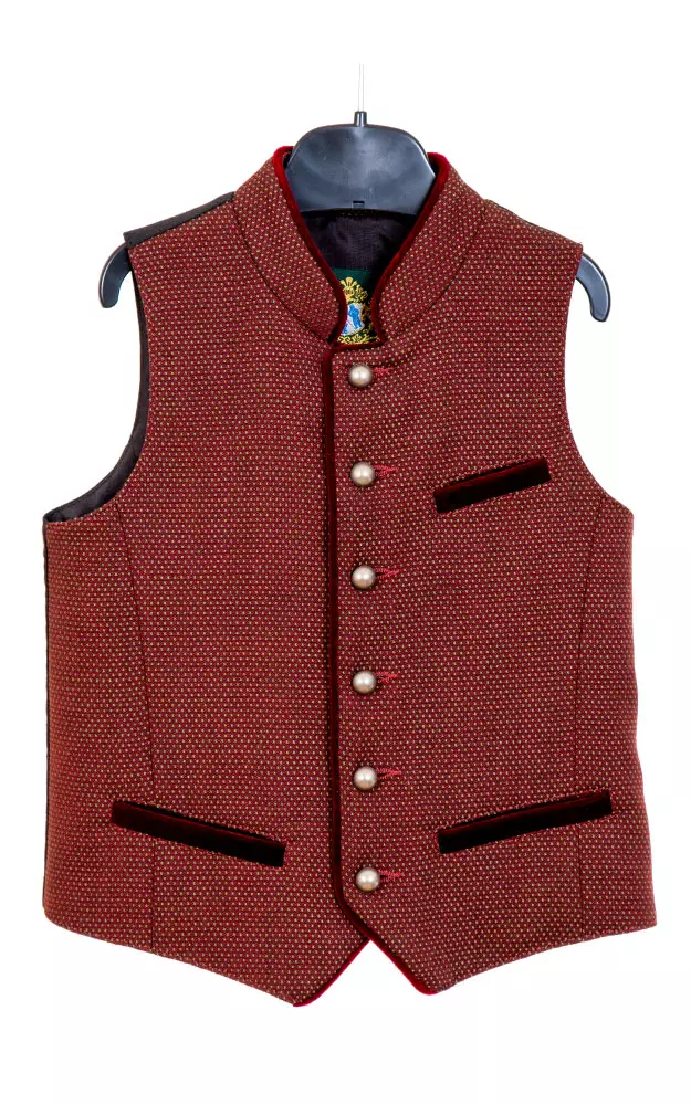 Kinderweste Berni 6812, rot/grün