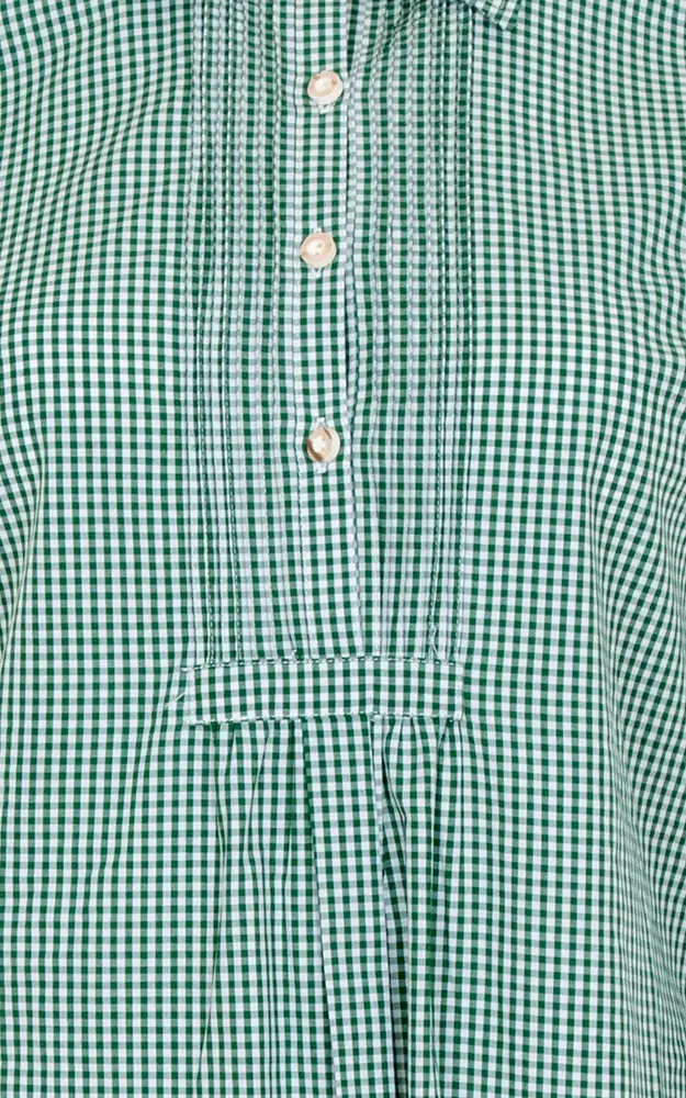 Trachtenbluse 201, # tanne/weiß