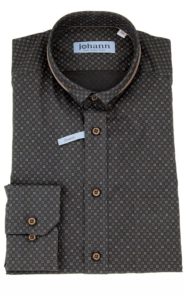 Hemd 3034 12141, anthtrazit  - Slim fit - Stretch