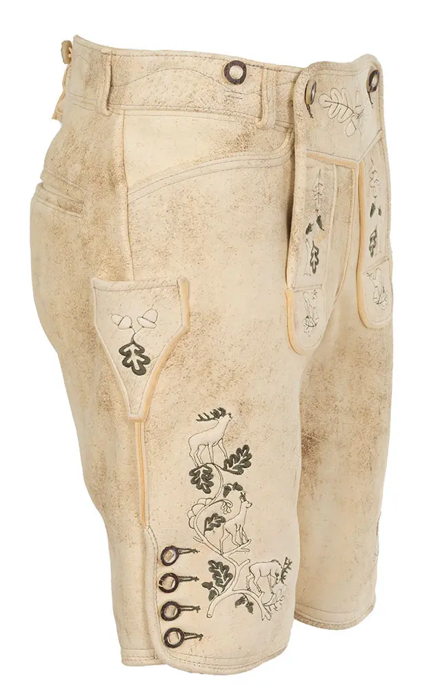 Lederhose Sumatra ohne Träger, hellbraun