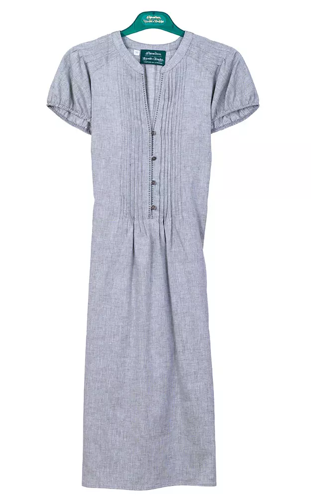 Kleid mit Biesen, grau