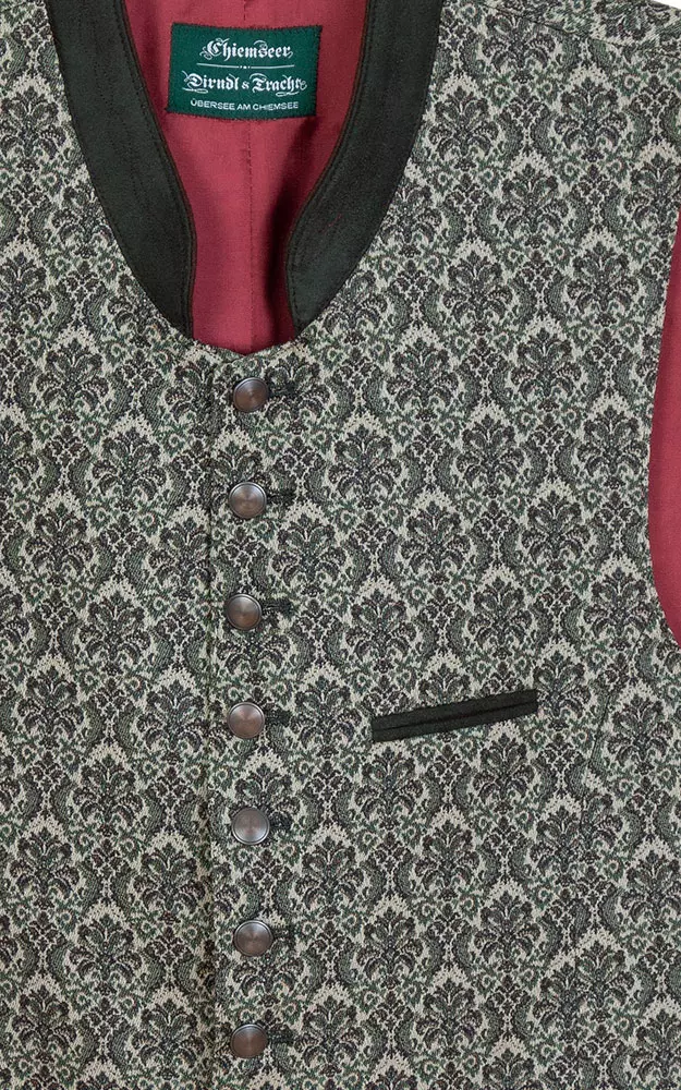 Weste Ambros 2528-93, grün gemustert