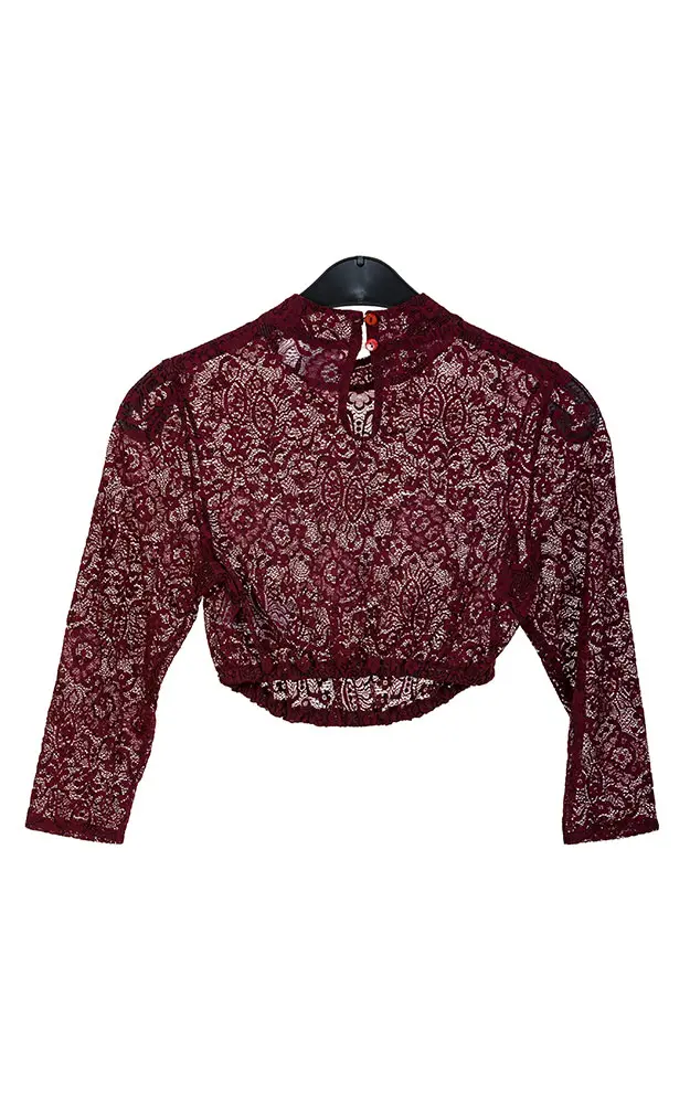 Dirndlbluse Babsi, weinrot