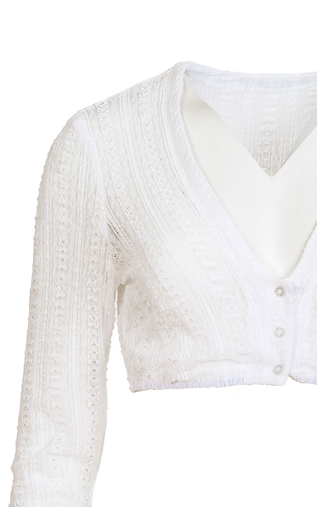 Dirndlbluse 62119, weiß
