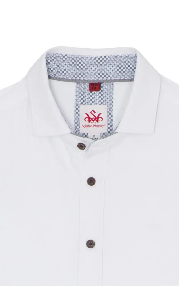 Hemd Geiselwind LK, weiß/dblau - Slim fit