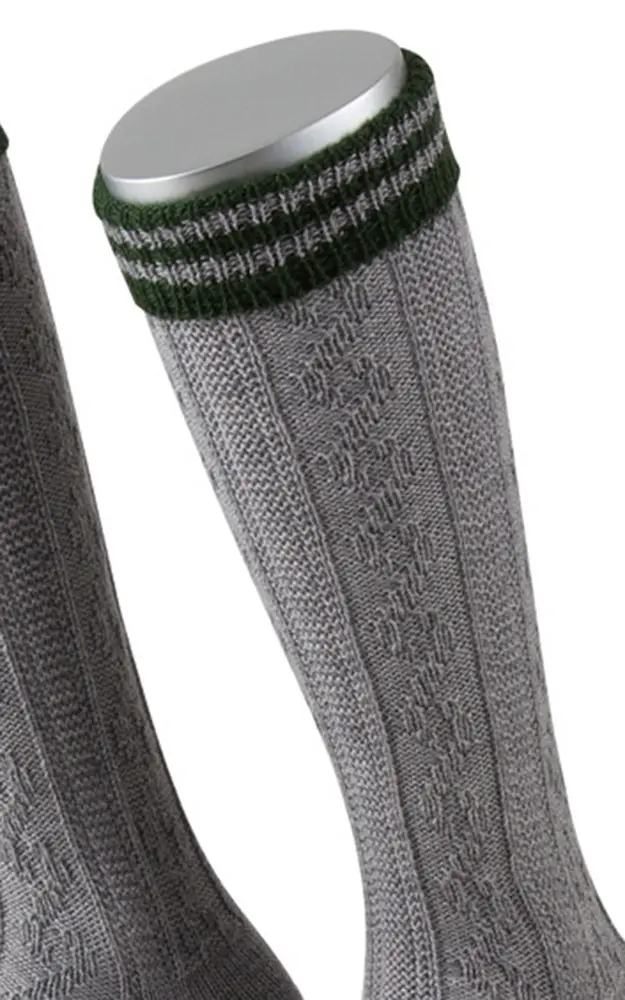 Kinderkniestrümpfe 320R, grau/grün