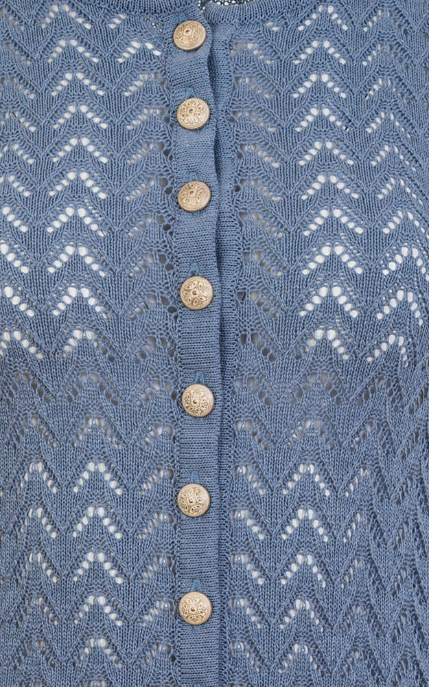 Strickjacke Huberin 2, rauchblau