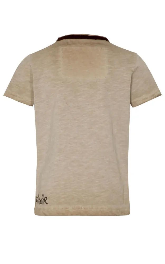 Kinder-Shirt Bulldog, beige