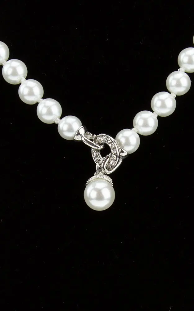 Kette SL607 Perle, weiß