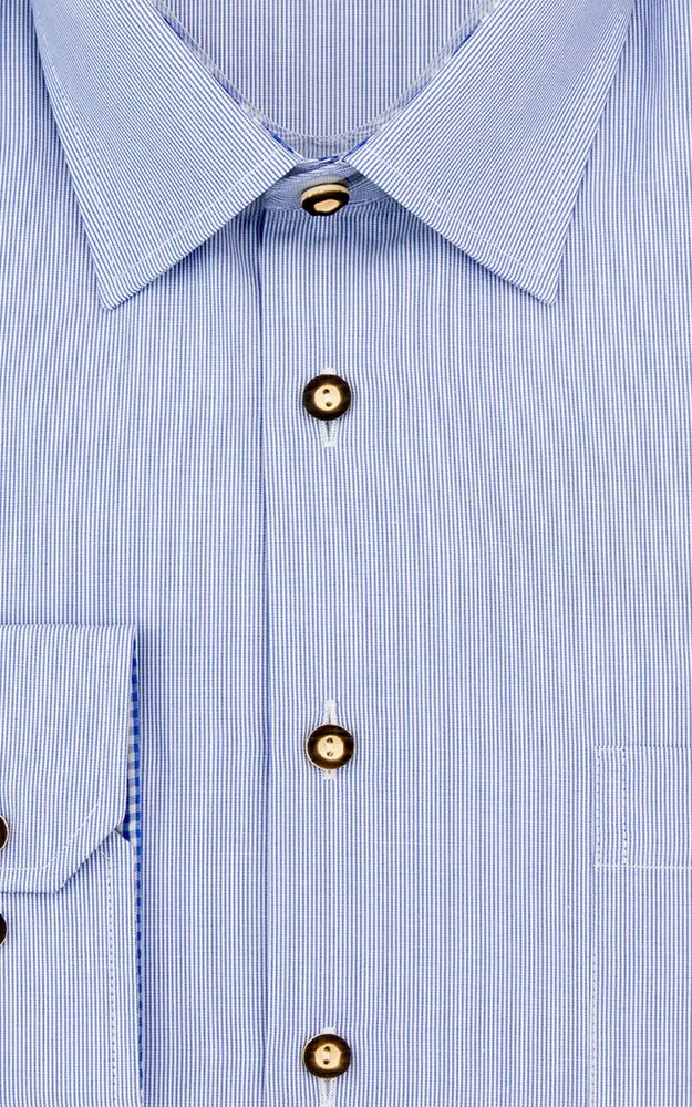 Hemd 2789 2065 73, blau gestr. - Slim fit