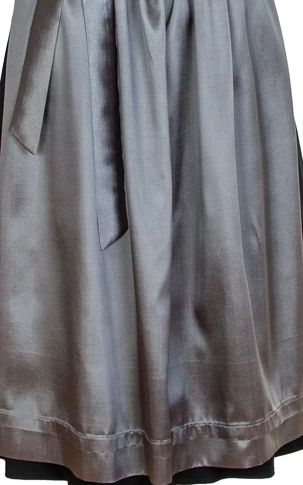 Schürze Taft, silbergrau