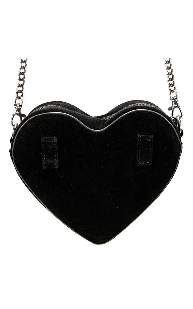 Trachtentasche Samtherz, schwarz