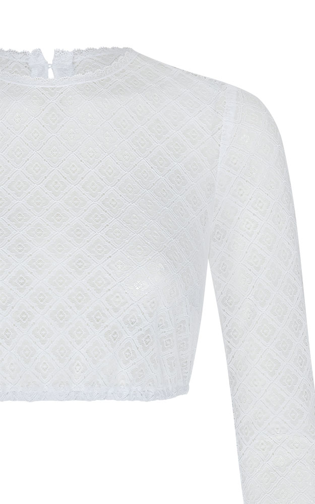 Dirndlbluse 61117, weiß