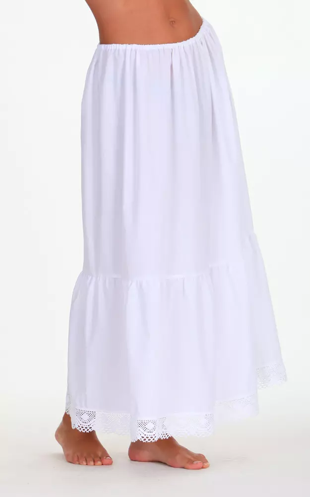 Unterrock Cora, weiß 90cm Klöppelspitze
