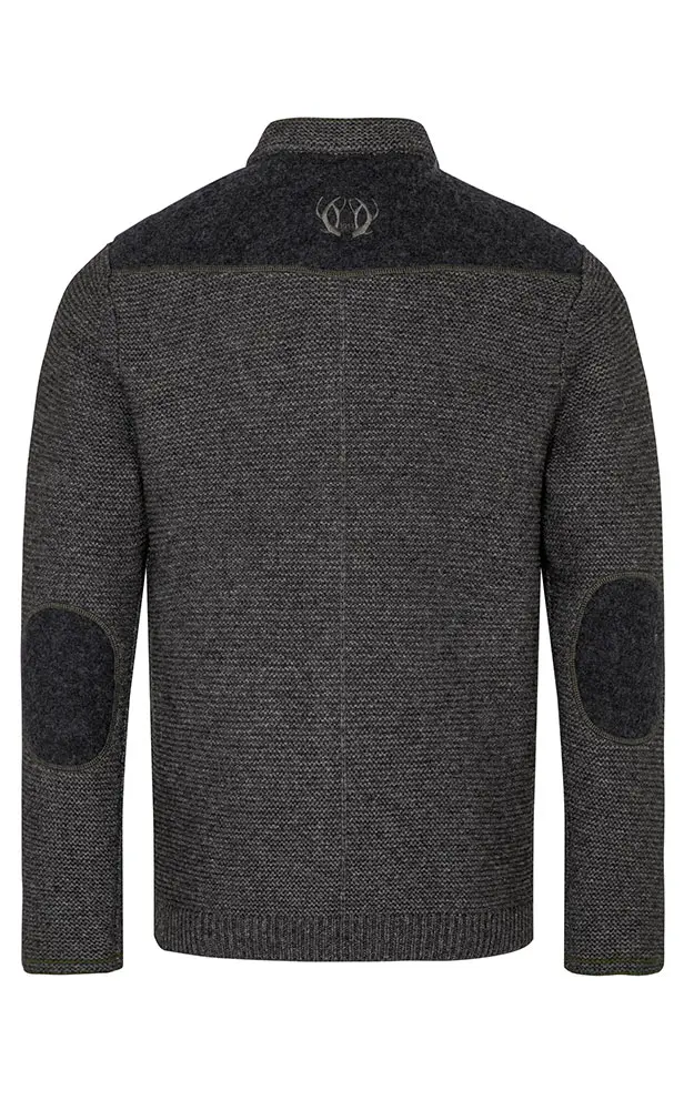Strickjacke Alfred, dunkelgrau/oliv