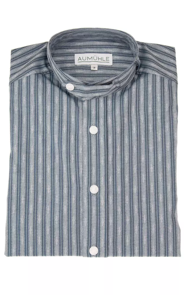 Hemd 03 13450P, blau/grau gestreift