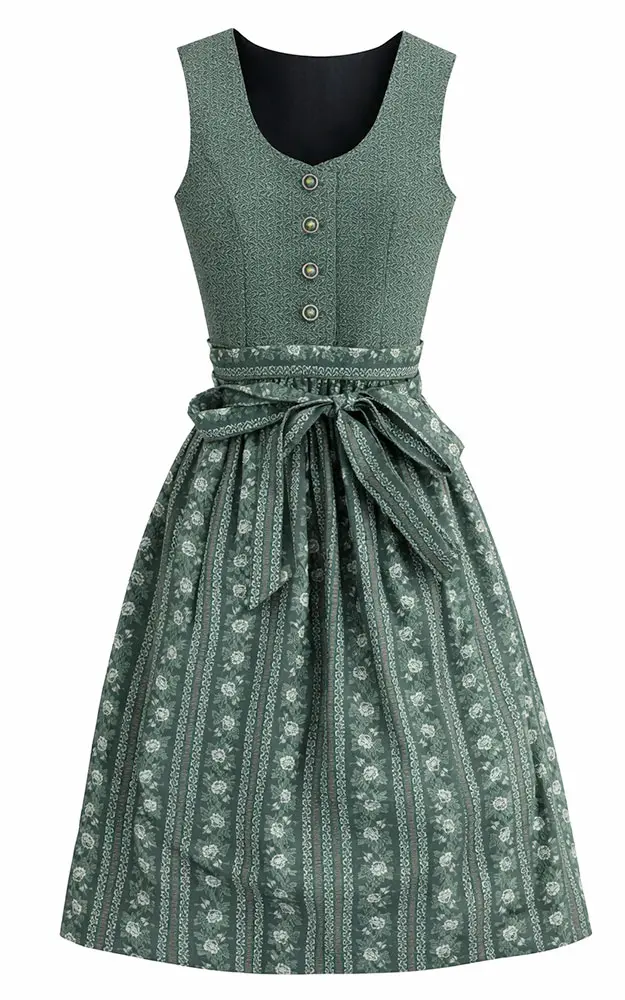 Kinderdirndl Sandra mit Schüze, grün