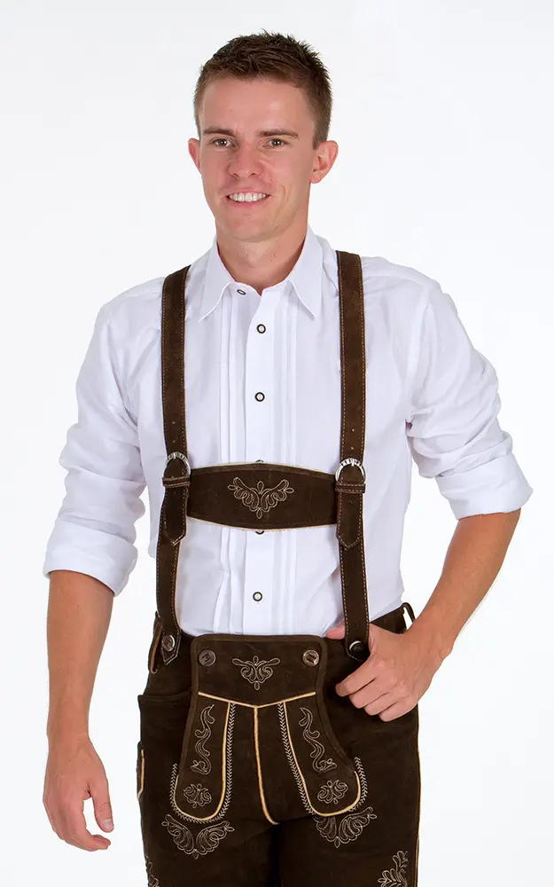 Lederhosen-SET Sigi Bundhose, espresso