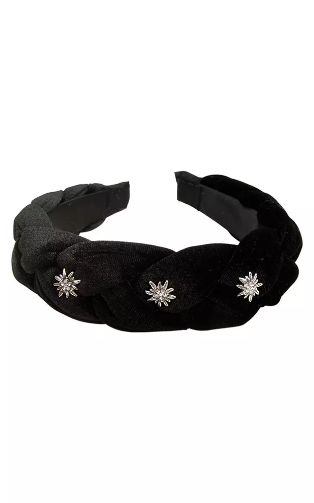 Samt-Haarreif, schwarz