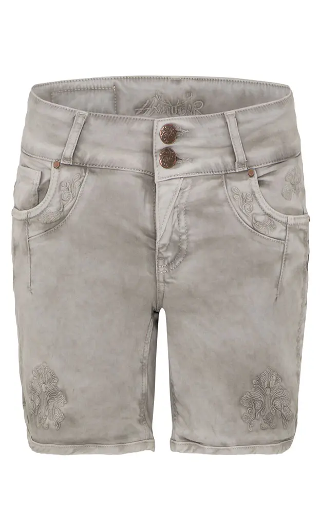 Damen Jeans Short, hellgrau