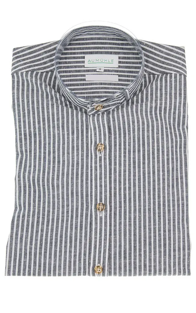 Hemd 11861 301180, grau/weiß gestreift