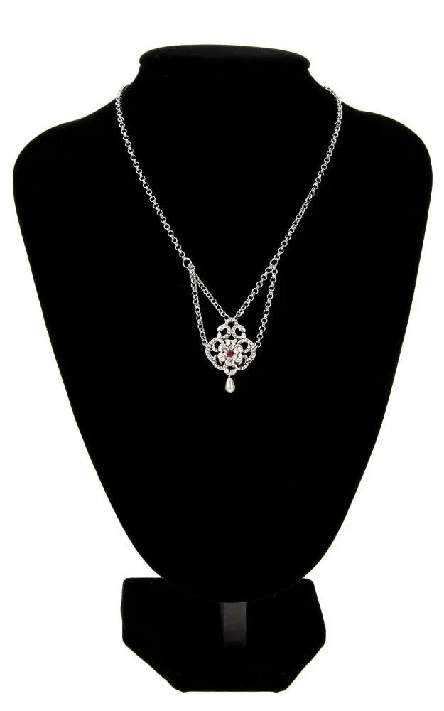 Kette 48346, silber Rubin