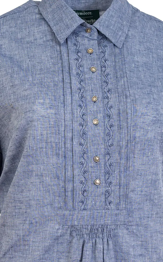 Trachtenbluse 6146 14110, blau