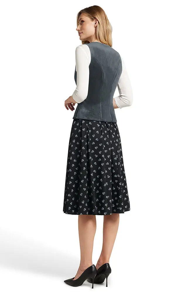 Mieder Samt 64250, grau