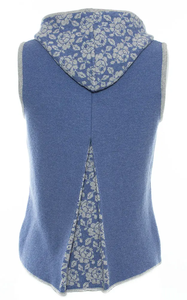 Strickweste Gitti, jeans/silber
