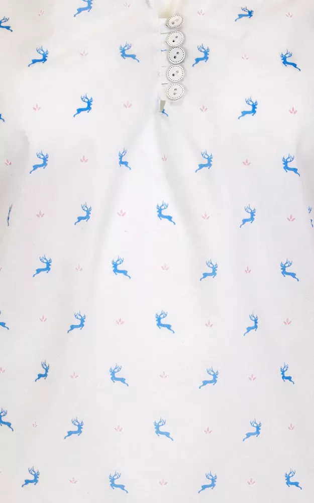 Trachtenbluse Nora, weiß/Hirscherl