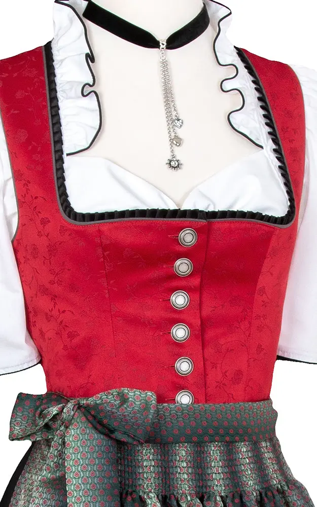 Blusendirndl Schaumburg /E rot, ohne Schürze