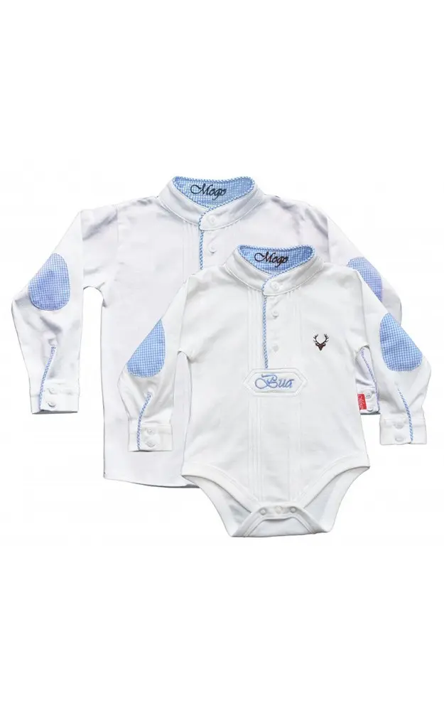 Baby-Body Tommi langarm, blau