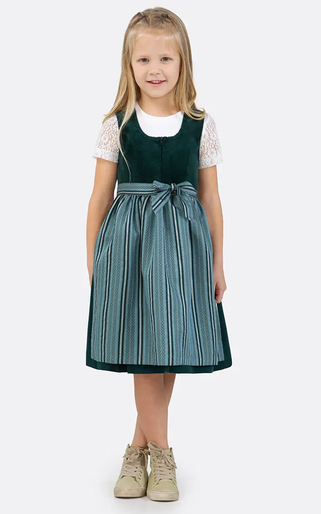 Kinderdirndl Constance mit Schüze, grün