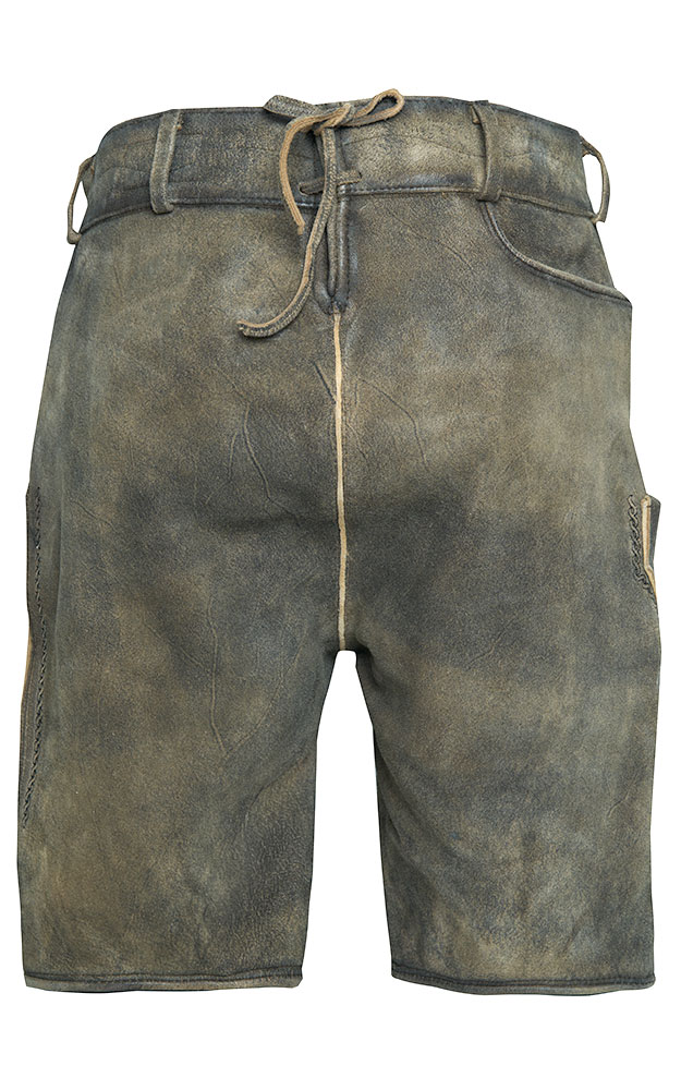 Lederhose Nil mit Gürtel, graubraun