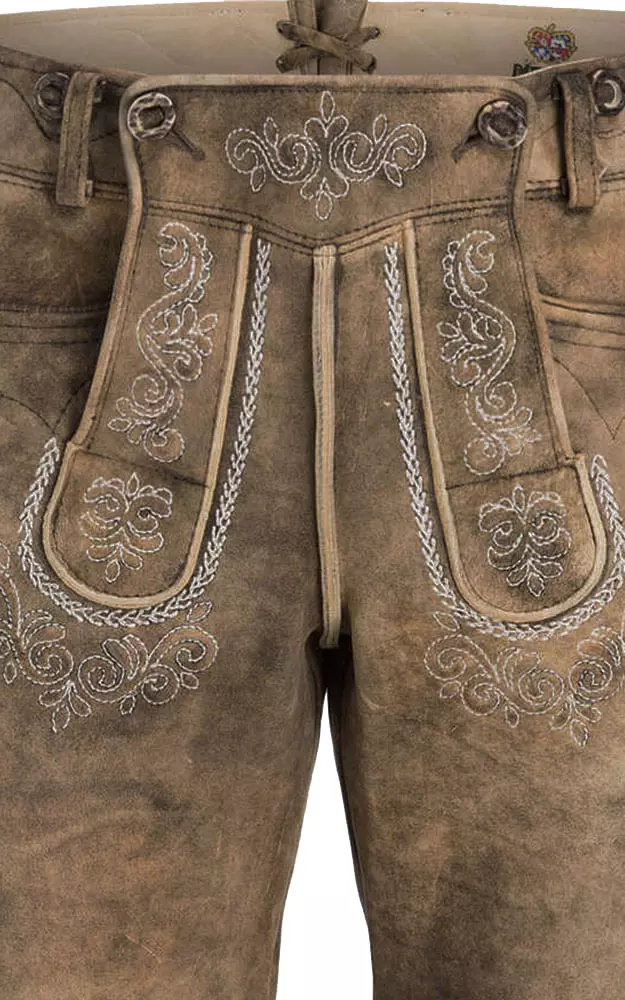 Hirschlederhose Weitenfels MEINDL, ohne Träger altsalzburg