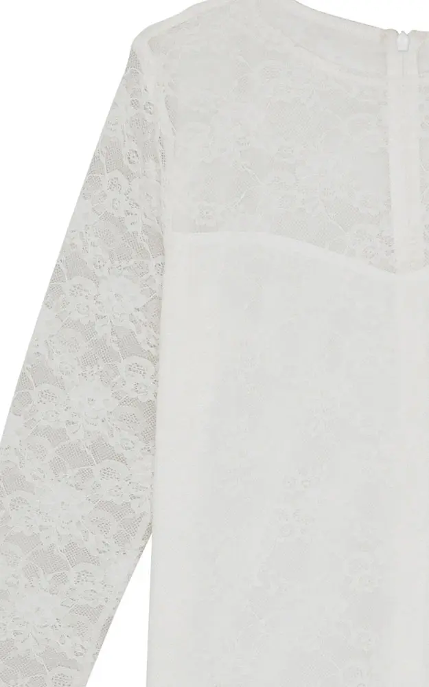 Trachtenbluse Davinia, offweiß