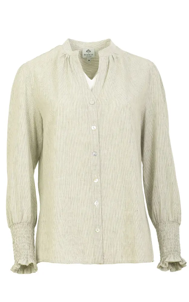 Trachtenbluse 34226, olivgrün