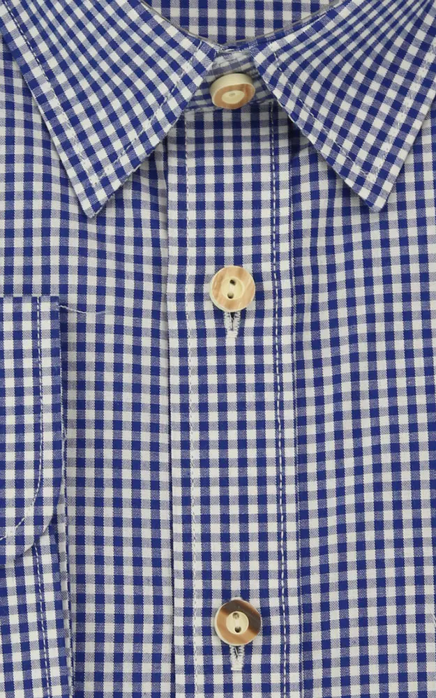 Kinderhemd 522, LK  # mittelblau/weiß