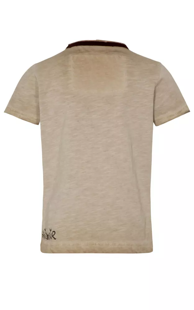 Kinder-Shirt Bulldog, beige