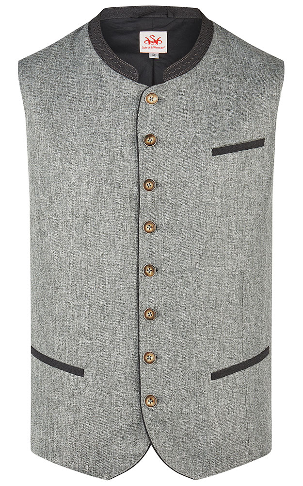 Weste Herwin, grau Leinenoptik