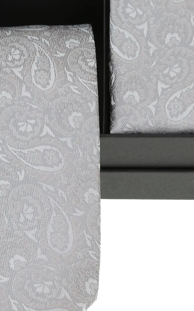 Krawatte & Tuch, silber