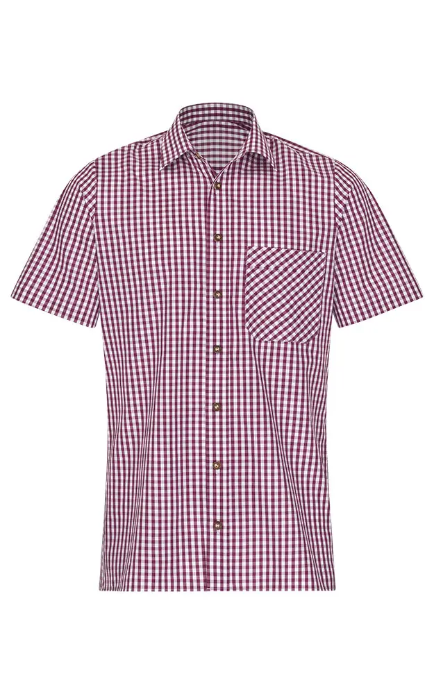 Hemd Cortina, # beere/wß Kurzarm