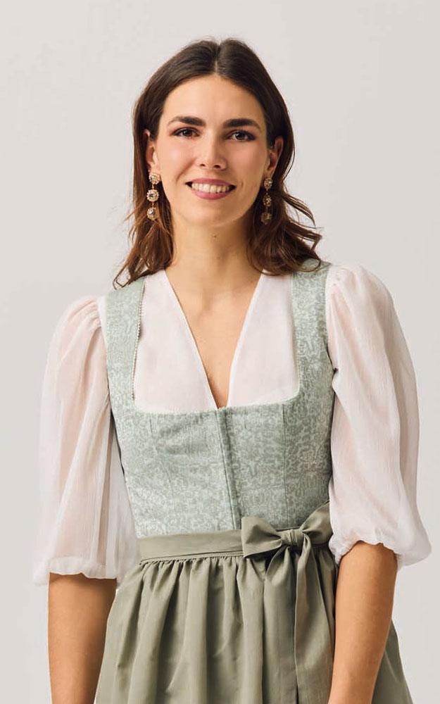 Dirndlbluse Selina, creme 3/4-Arm
