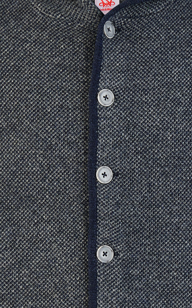 Strickjacke Gröben, grau/blau
