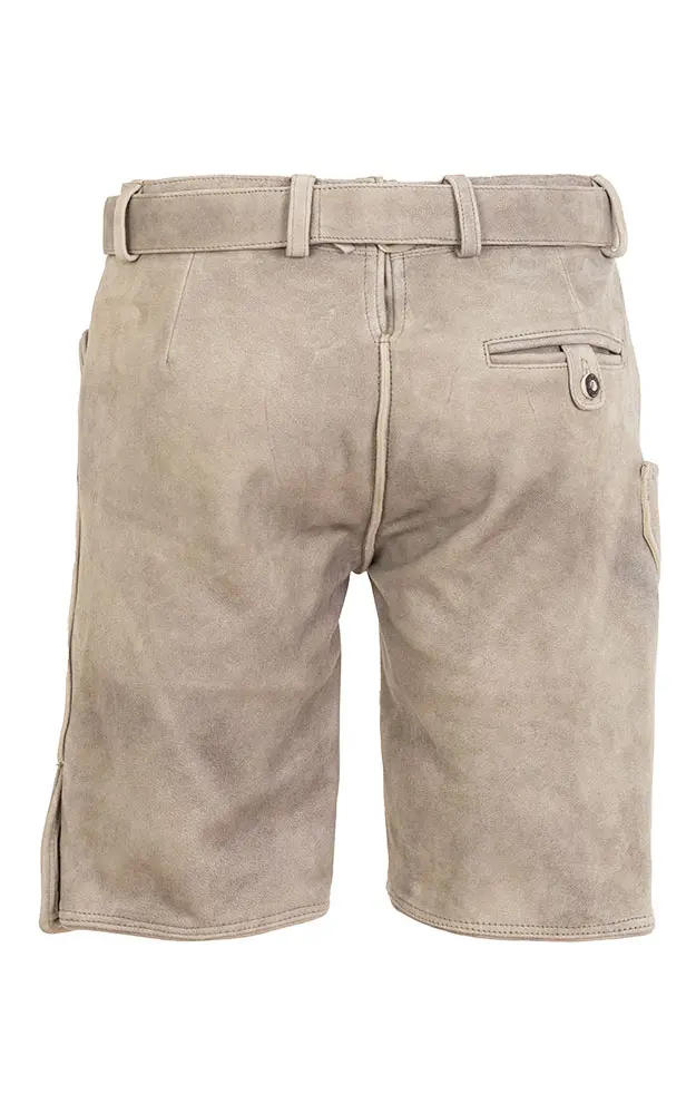 Lederhose 7741 mit Gürtel, hellbraun