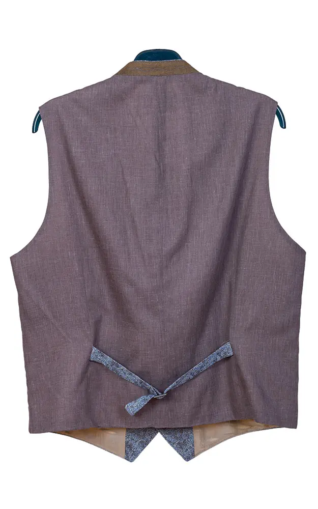 Weste 3552, grau/blau