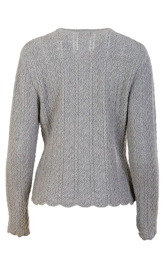 Strickjacke Huberin 4, mittelgrau