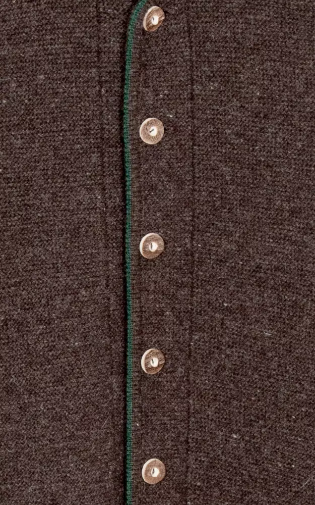 Strickweste Gierli, dunkelbraun/tanne