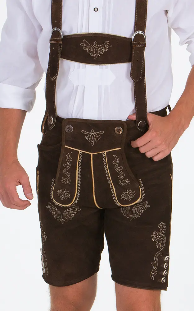Lederhosen-SET Max kurz, espresso
